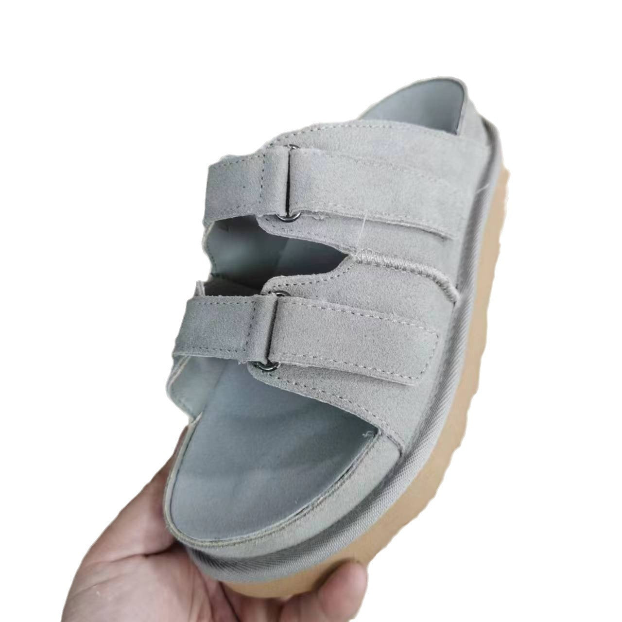 Thick Bottom Velcro Buckle Platform Shoes