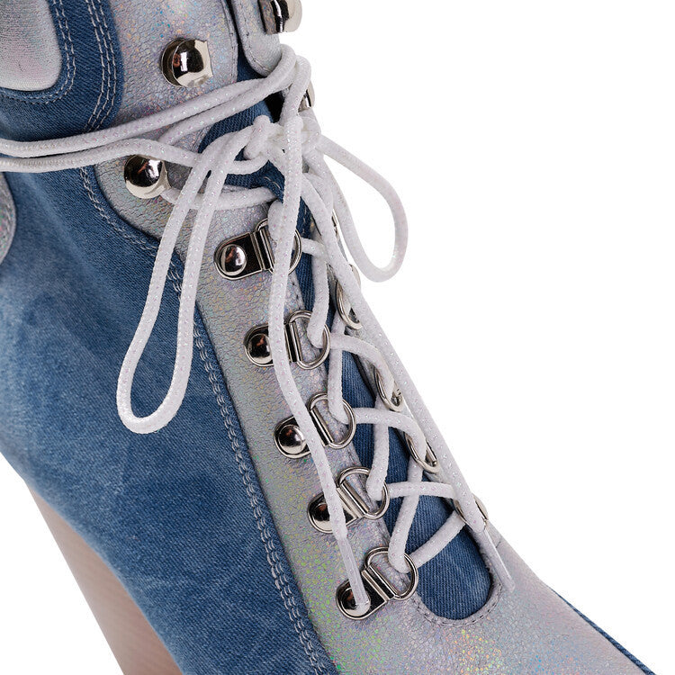 Women's Fashion Vintage Denim Boots