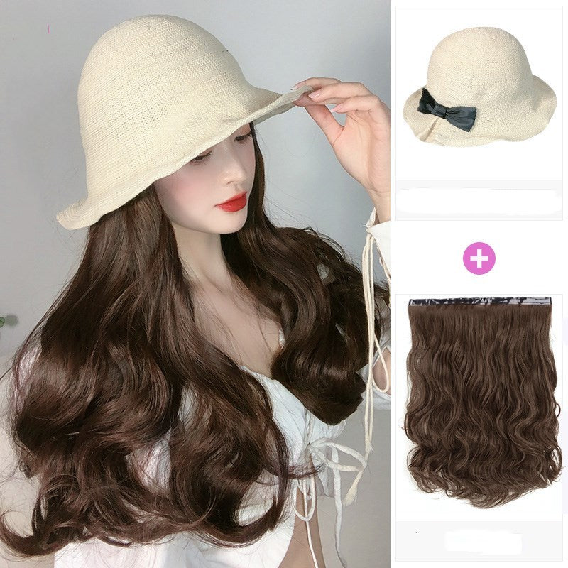 Wig Hat One-piece Fashion Simulation Long Curly Hair Big Waves