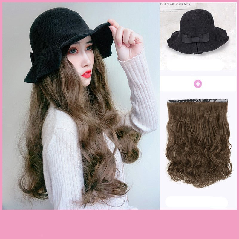 Wig Hat One-piece Fashion Simulation Long Curly Hair Big Waves