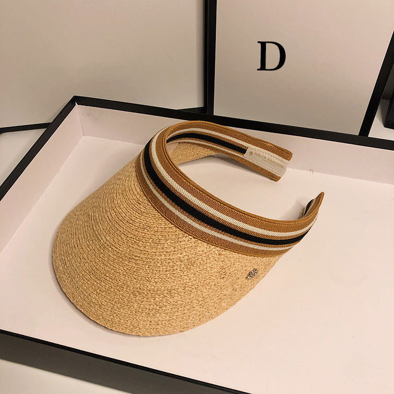 Lafite Straw Hat Japanese Handmade Straw Alphabet Sunshade Hat