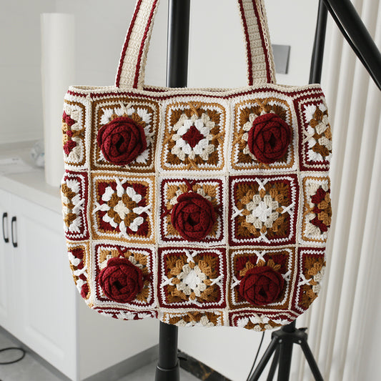 Women's Three-dimensional Flower Handmade Shoulder Bag