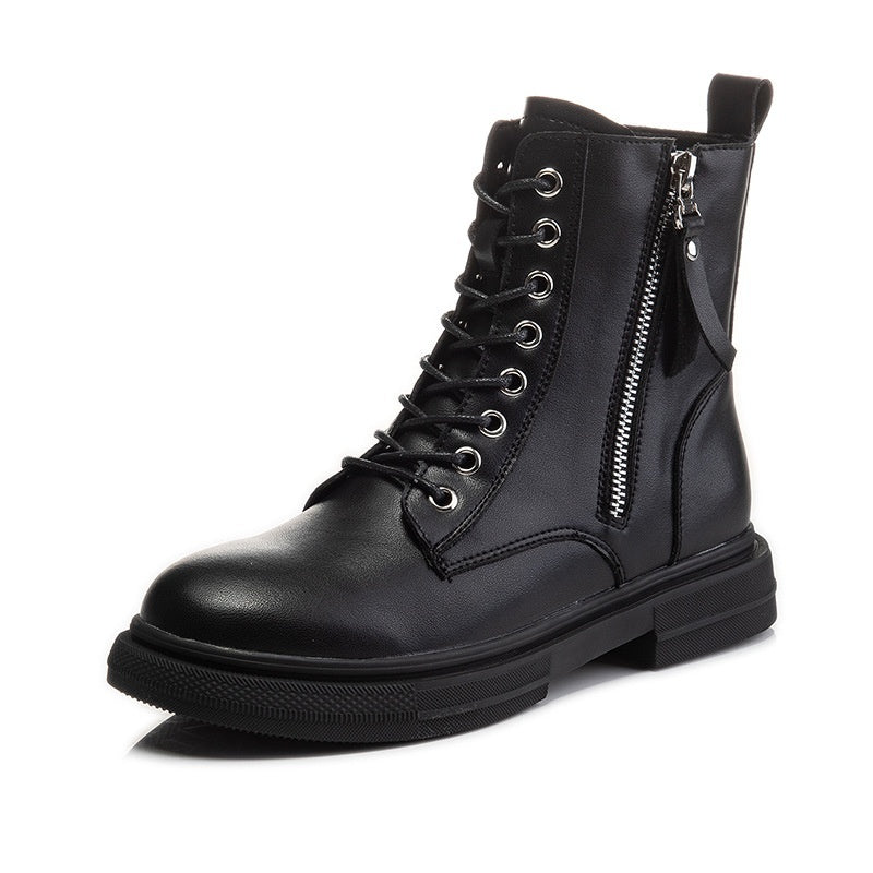 Women's Ankle Spring And Autumn Side Zipper All-match Large Size Boots