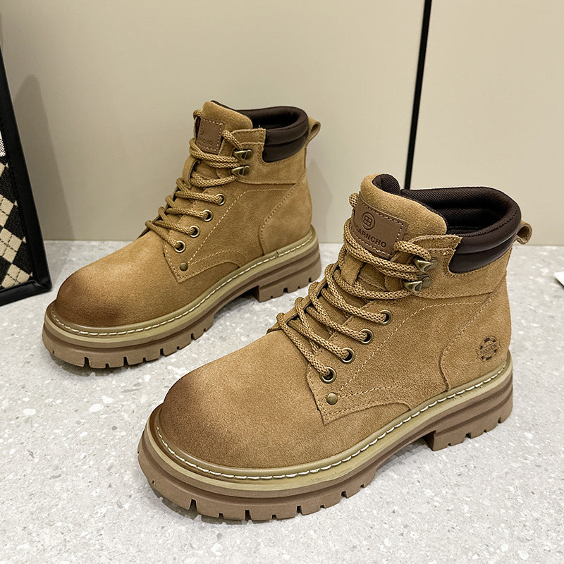 Botas Dr Martens estilo motero retro con plataforma y tacón oculto para mujer