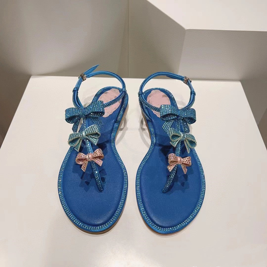 Sandalias de verano con diseño de hadas y diamantes de imitación para mujer