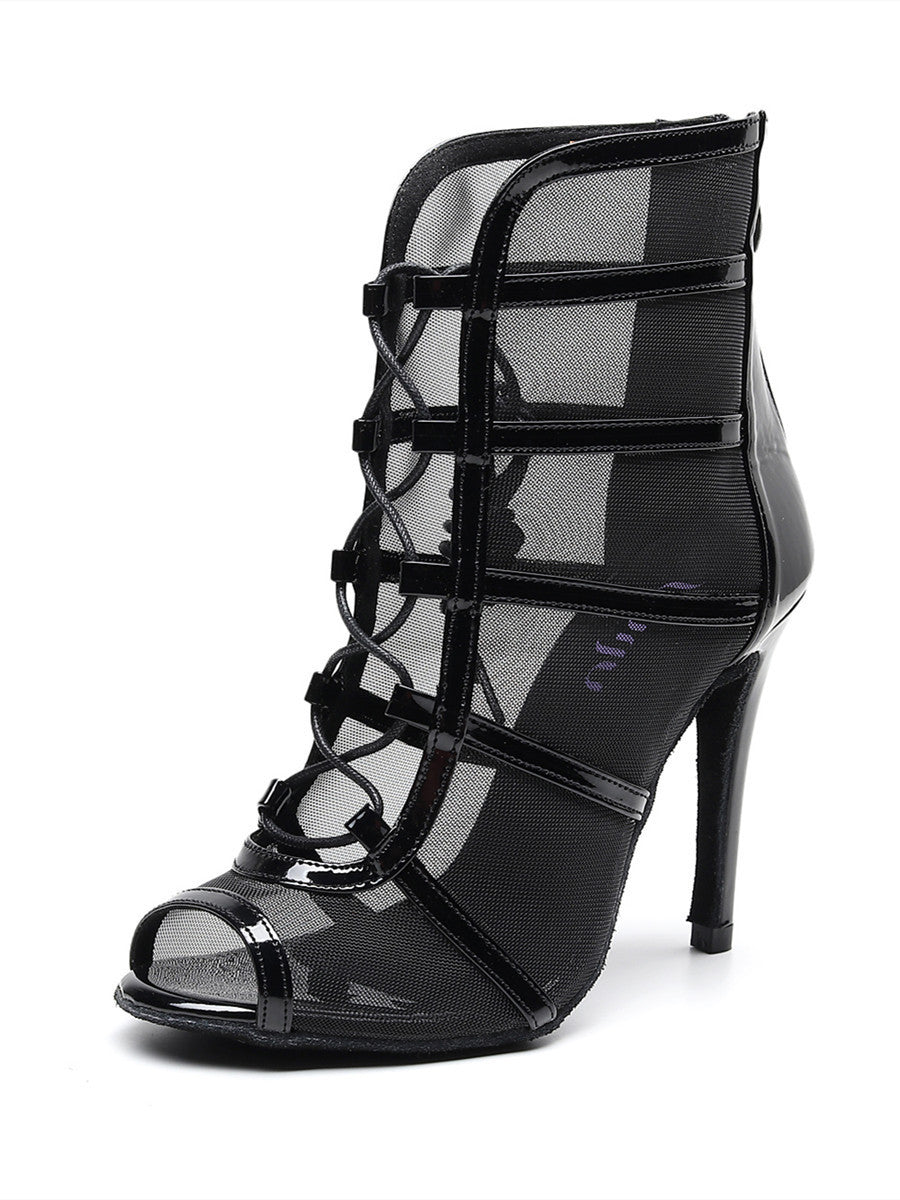 Black Latin Dance High Heels