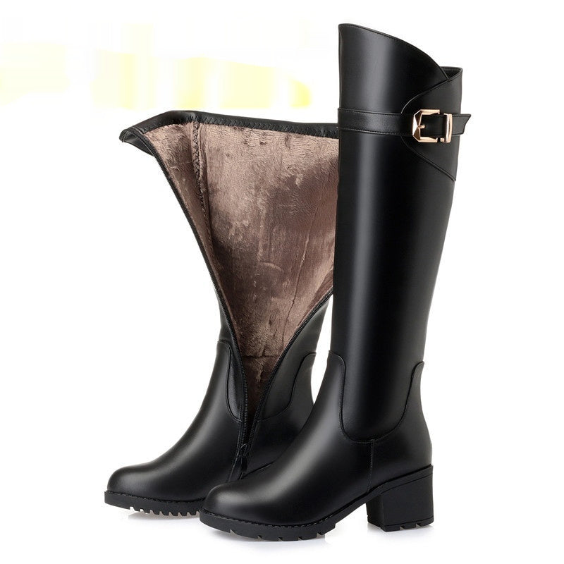 Round Head Women's Sleeve Long Rider Boots