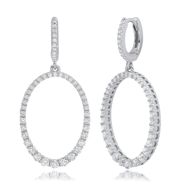 4371E Simple S925 Silver Earrings