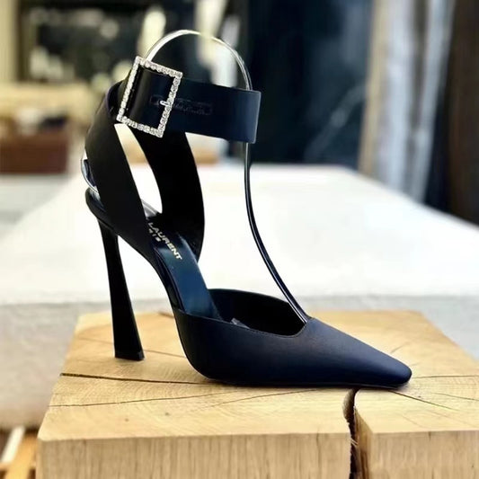 Solid Color Black Women's High Heels