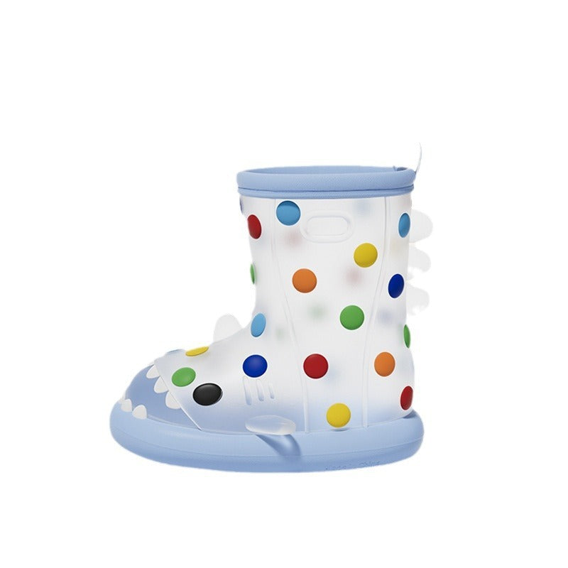 Polka Dot Rainbow Bean Children's Rain Boots