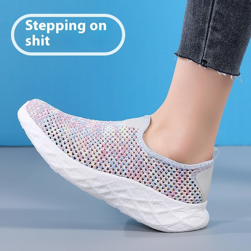 Soft Sole Sneakers Women's Slip-on Mesh Shoes