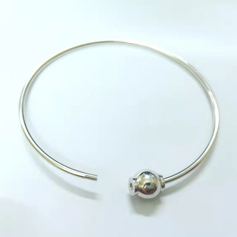 S925 Sterling Silver Screw Movable Bracelet