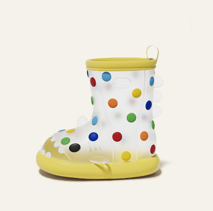 Polka Dot Rainbow Bean Children's Rain Boots