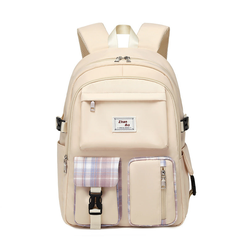 Women's Harajuku Plaid JK Campus Backpack