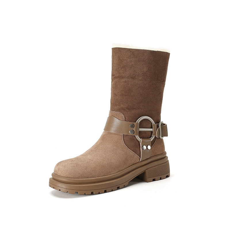 Women's Thick-soled Western Snow Boots