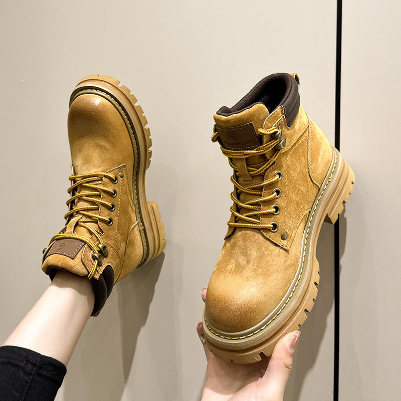 Botas Dr Martens estilo motero retro con plataforma y tacón oculto para mujer