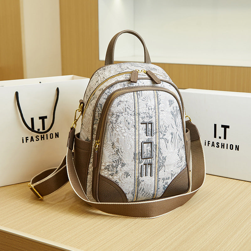 Backpack Trendy Printed Schoolbag Special Interest Light Luxury Fashion All-match Travel Backpack For Women