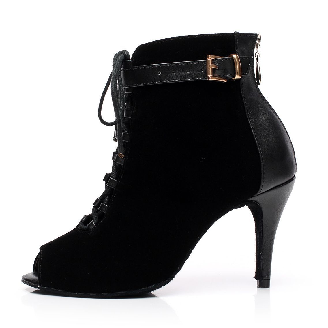 Black Women's Mid And Low Heel Boots