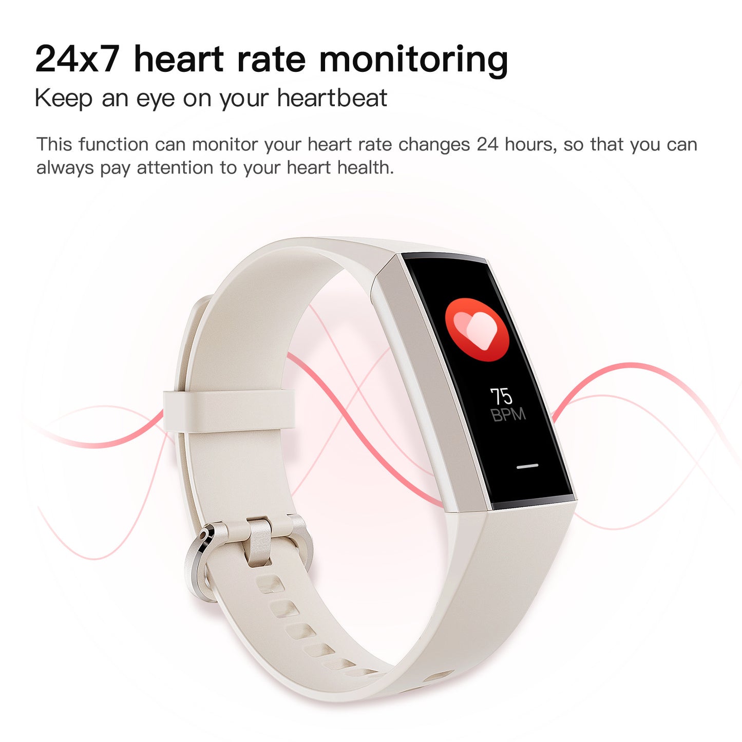 C80 Smart AMOLED Screen Power Heart Rate Blood Oxygen Monitoring Bracelet