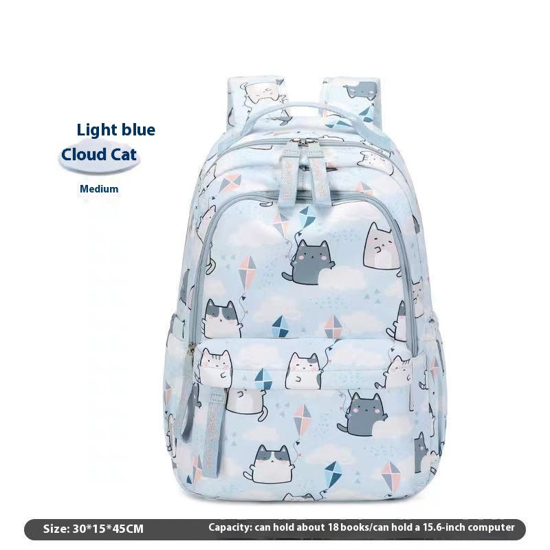 Women's Korean-style Lightweight Printed Backpack Casual Computer Bag