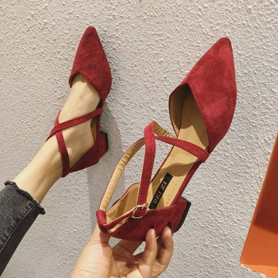 Zapatos sencillos con cordones cruzados, versátiles y con punta puntiaguda y suela plana para mujer