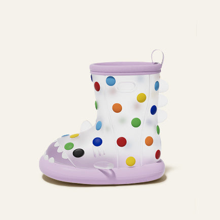 Polka Dot Rainbow Bean Children's Rain Boots