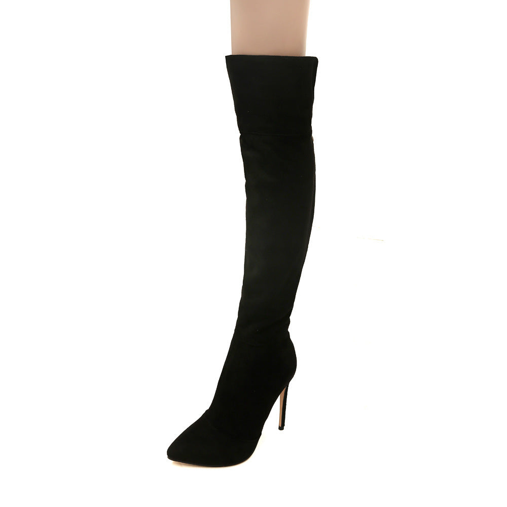 Stiletto Heel Pointed Toe 32-46 Size Over The Knee Boots