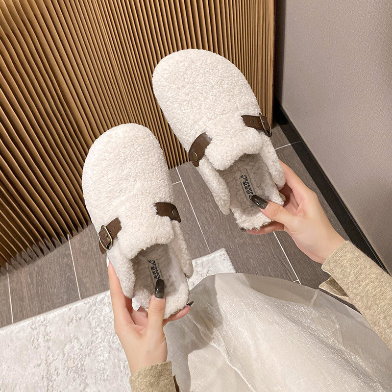 Velvet Padded Plus Size Cotton Slippers