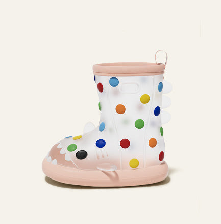 Polka Dot Rainbow Bean Children's Rain Boots