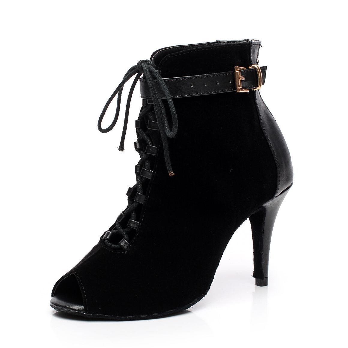 Black Women's Mid And Low Heel Boots