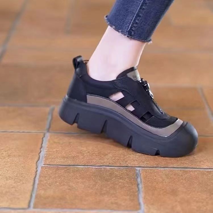 Zapatos casuales con plataforma hueca de moda de verano para mujer