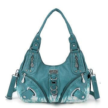 Washed Dyed Shoulder Crossbody Handbag Retro Fashion