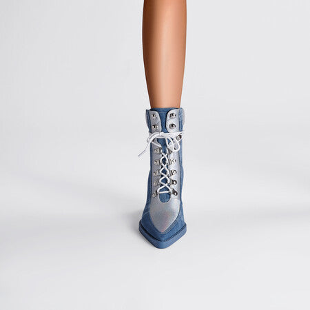 Women's Fashion Vintage Denim Boots